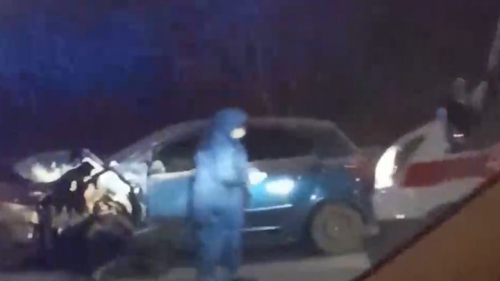В Челябинске в двойном ДТП на встречке пострадали два человека