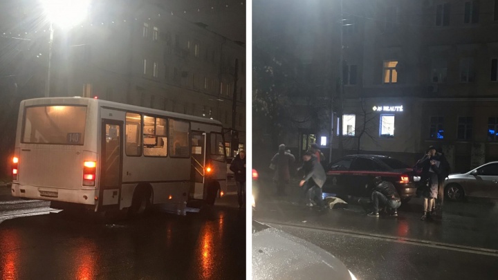 «Маршрутка пошла на обгон»: в Ярославле автобус сбил пешехода и задел троллейбус