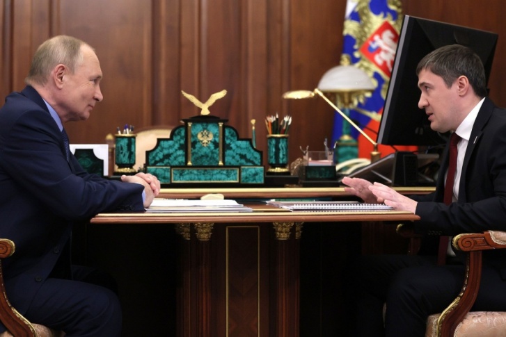 На встрече Владимира Путина и Дмитрия Махонина