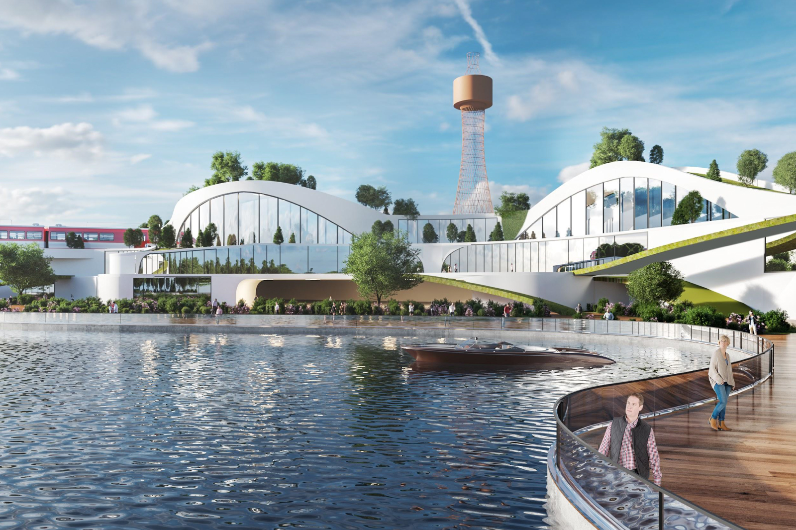 Футуристичный город будущего: университетский кампус с аквапарком и речным вокзалом планируют построить на Бору