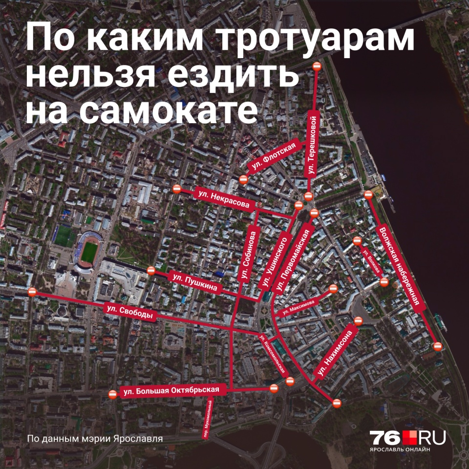 Здесь запрещено кататься на самокатах Здесь запрещено кататься на самокатах