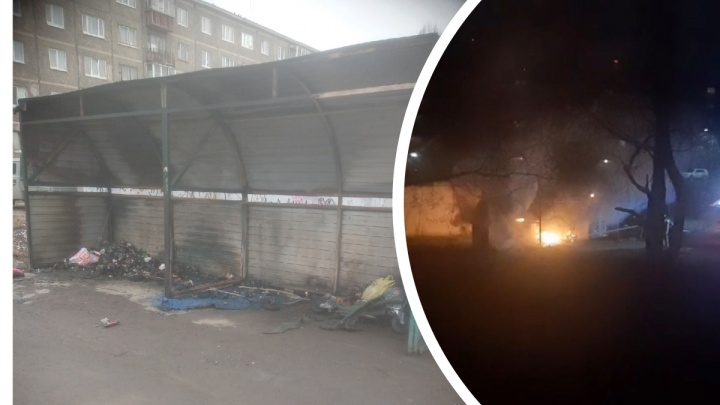 «Устроили пожар во дворе». В Свердловской области вандалы уничтожили сотни мусорных баков