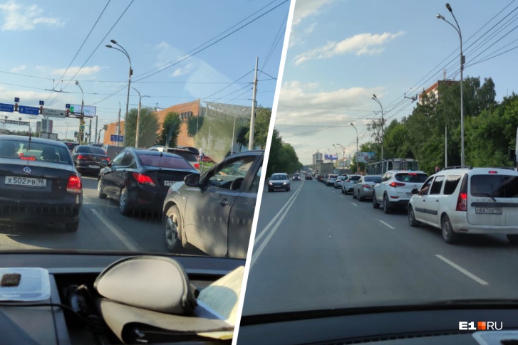 Пробка выросла в направлении Верхней Пышмы Пробка выросла в направлении Верхней Пышмы