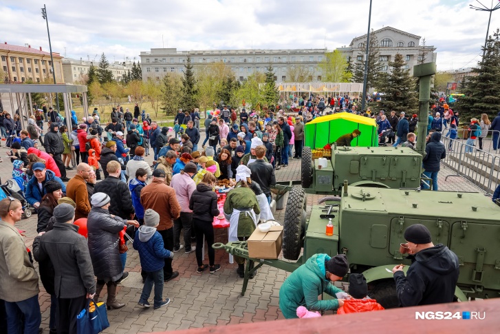 День Победы в Красноярске в доковидном 2019 году