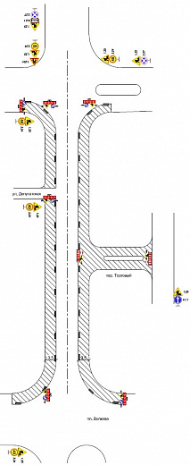 Схема перекрытия движения на Первомайской улице