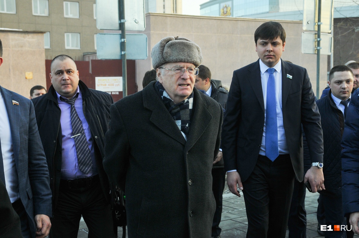Жириновский приезжал в Екатеринбург в 2018 году
