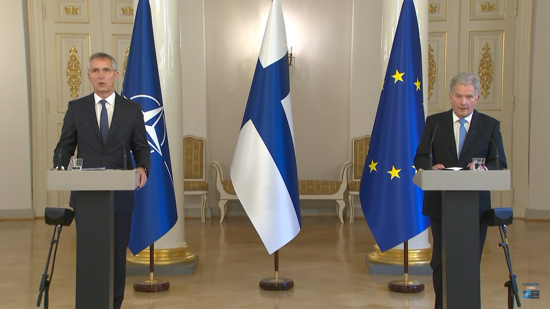 <i class="_">Генсек НАТО Йенс Столтенберг и президент Финляндии Саули Ниинистё в </i><i class="_">2021 году</i>