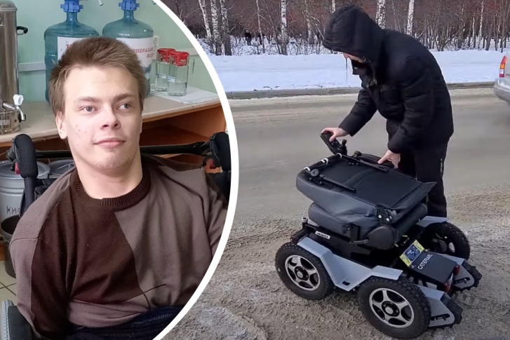 Александр — инвалид с детства. Сейчас он передвигается с помощью обычной инвалидной коляски, но хочет выиграть электрическое кресло-вездеход Caterwil