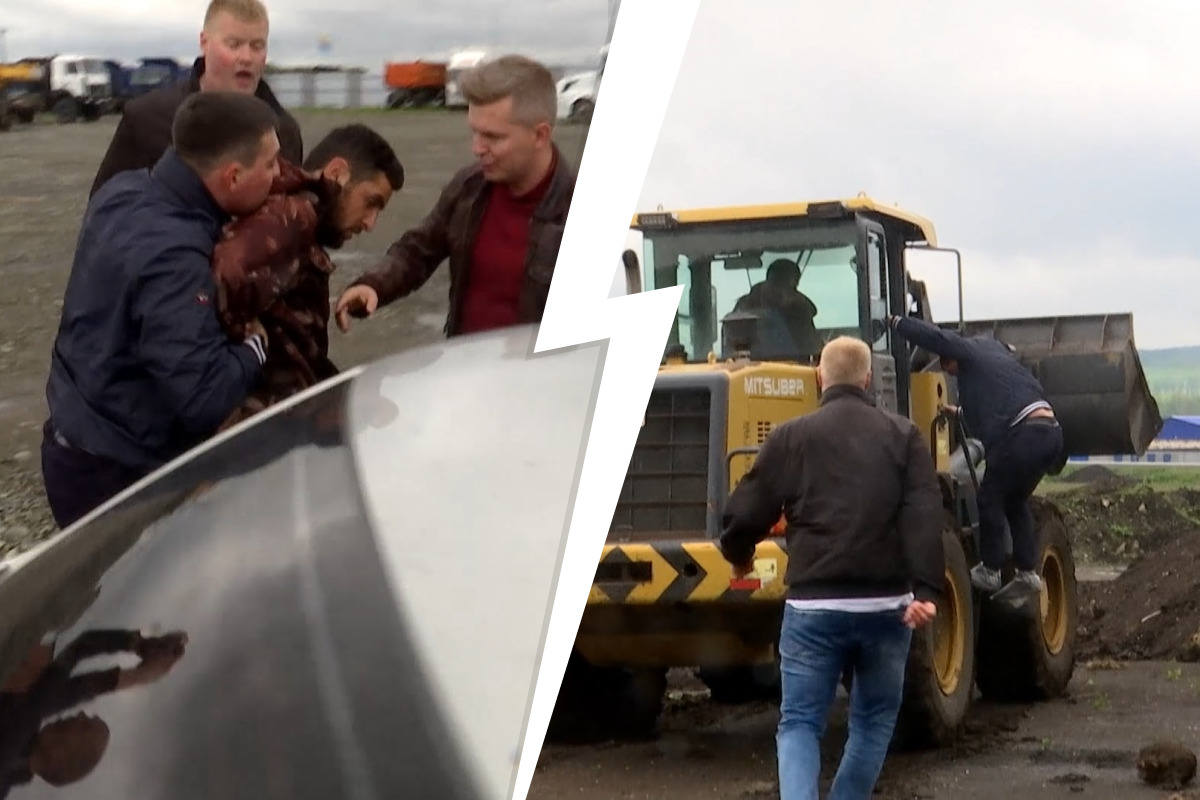 Под Екатеринбургом поймали нарушителя. Видео того, как полицейские гонятся за трактором