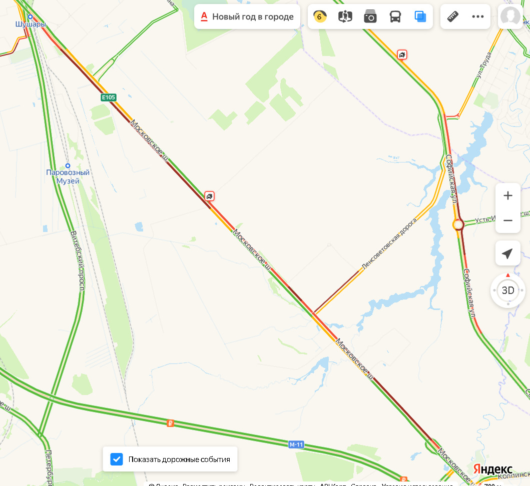 Пробки колпино в реальном времени карта