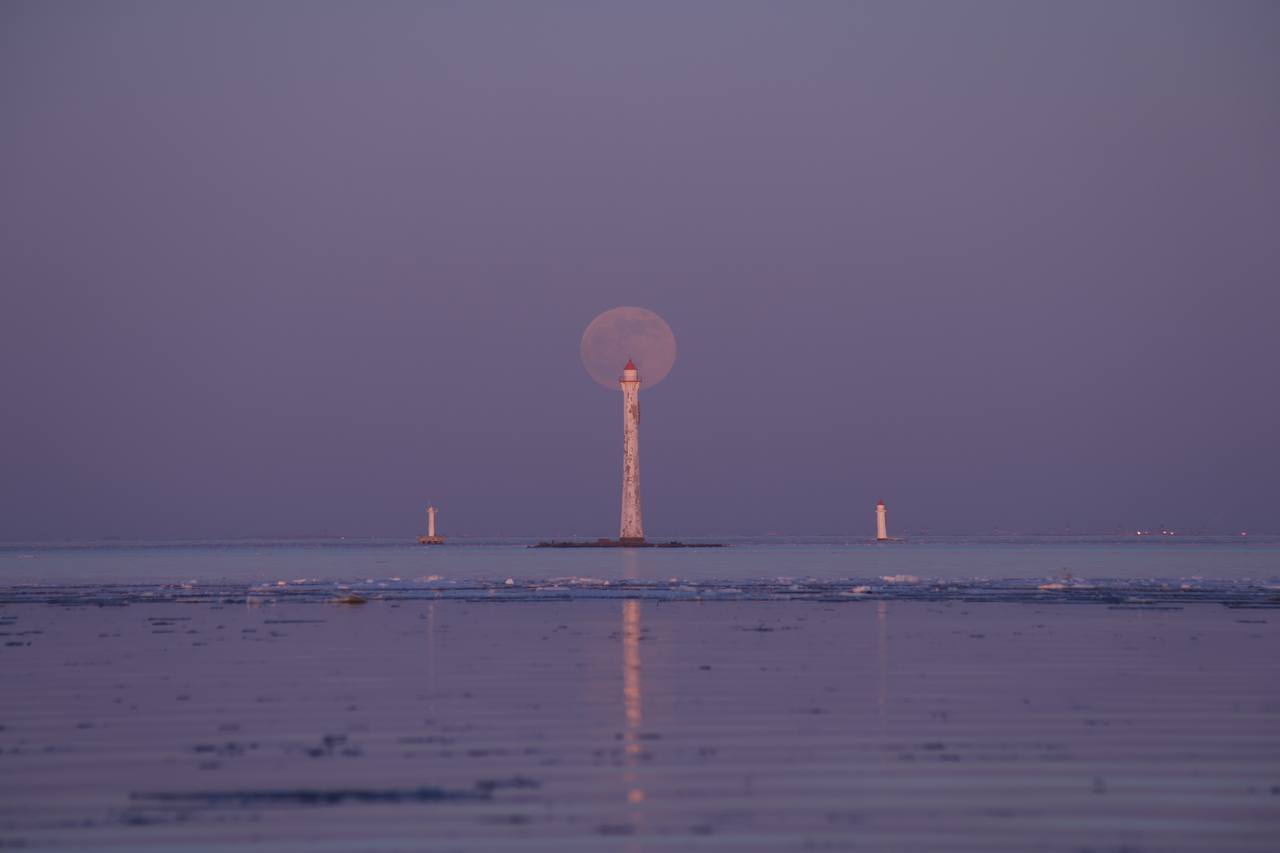 Необычную Луну наблюдают в Петербурге — розовую