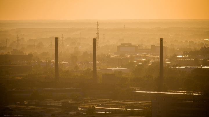 Новосибирск заволокла дымка. В воздухе пахнет гарью