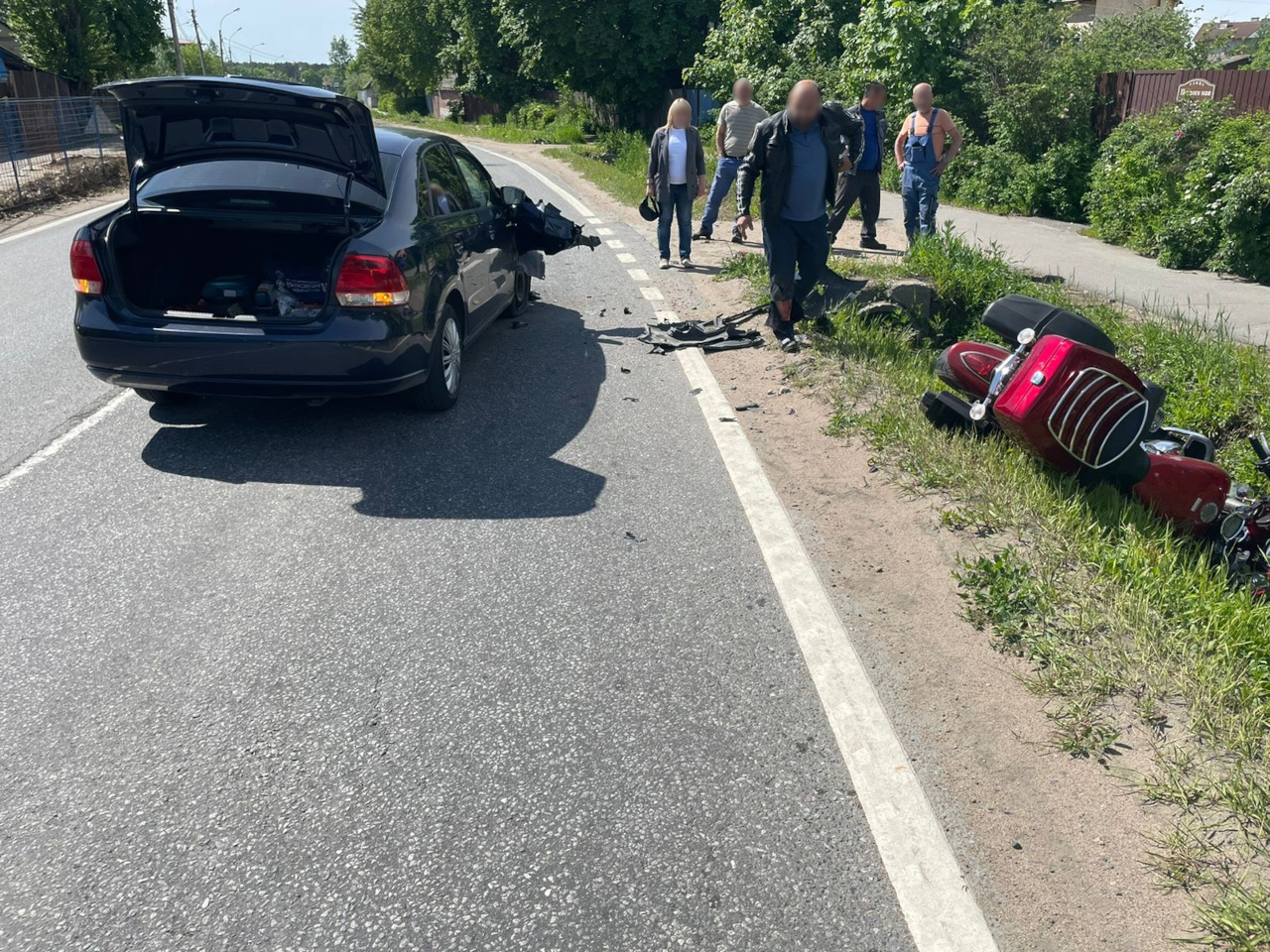 Терминатор» на мотоцикле поймал Volkswagen и нырнул в канаву в Парголово |  10.06.2022 | Санкт-Петербург - БезФормата