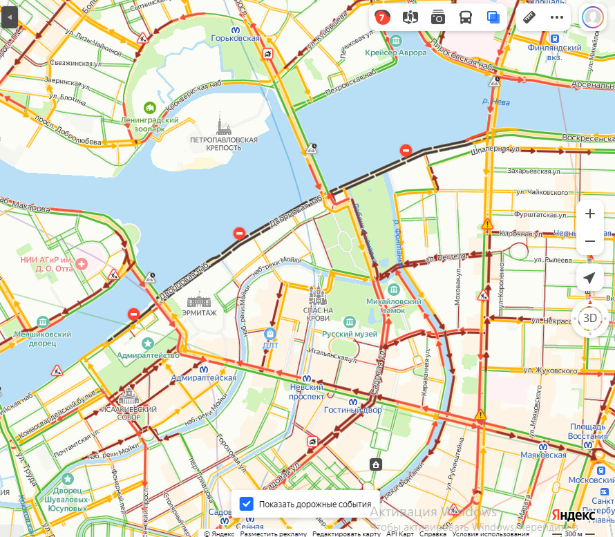 Дворцовый мост карта