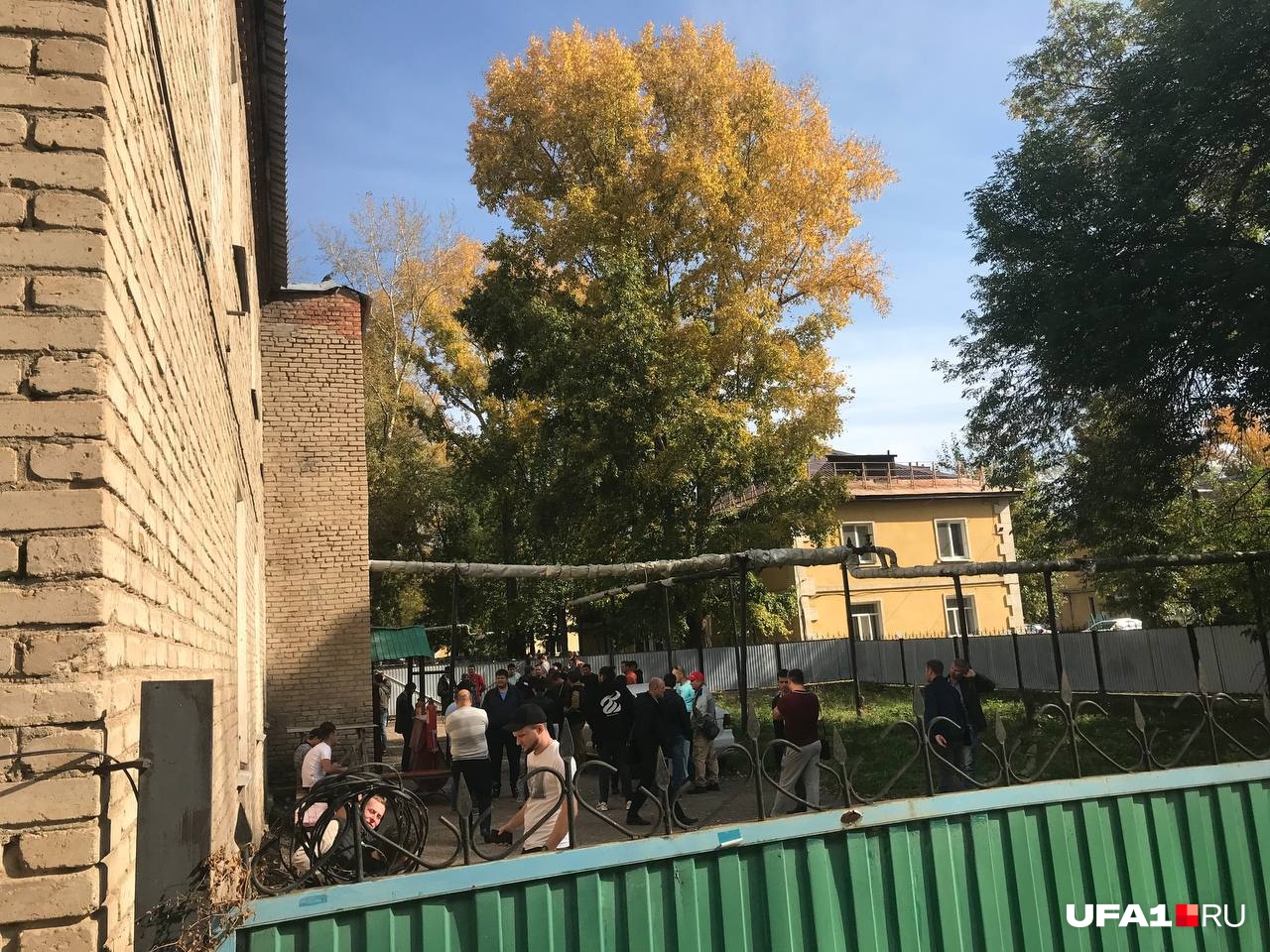 За забором стоит толпа За забором стоит толпа