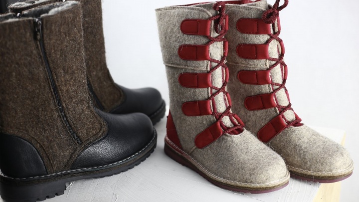 «Обувной каскад» привёз зиму: в коллекции — унтоваленки, мужские угги и сапоги-трубы