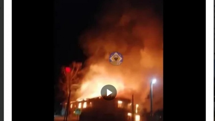 Магазин сгорел в Балее