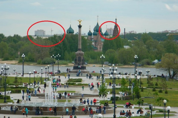 Новостройки портят виды на памятники в Ярославле Новостройки портят виды на памятники в Ярославле