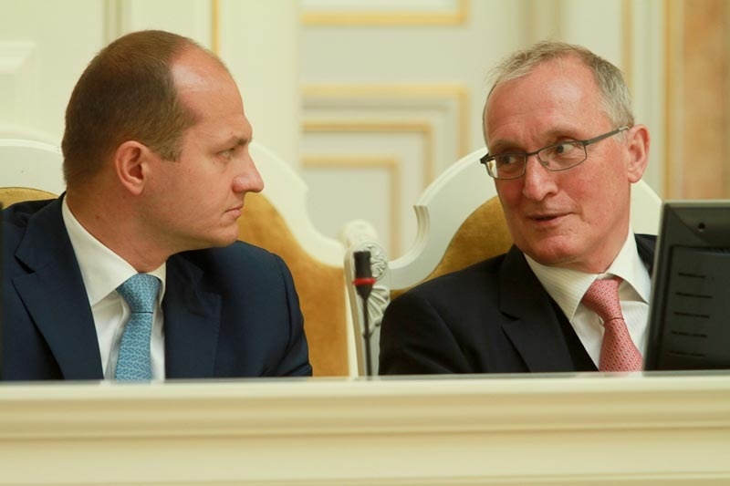 Владимир Лавленцев и представитель губернатора в ЗакСе Михаил Бродский