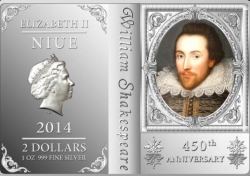 В Северный банк поступили монеты, посвященные Уильяму Шекспиру
