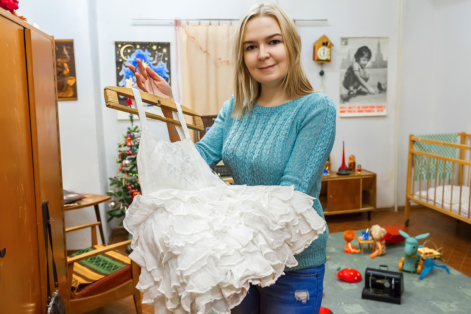 Снежинки из марли