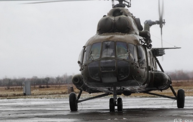 В Самарской области вертолетчики отработали запуск неуправляемых ракет на полигоне