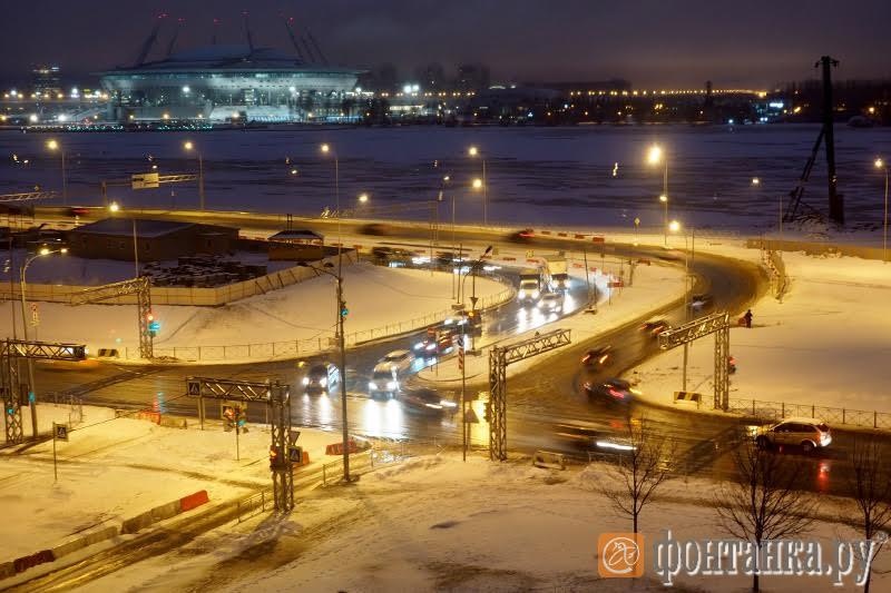 Развязка на Морской набережной утром 5 декабря