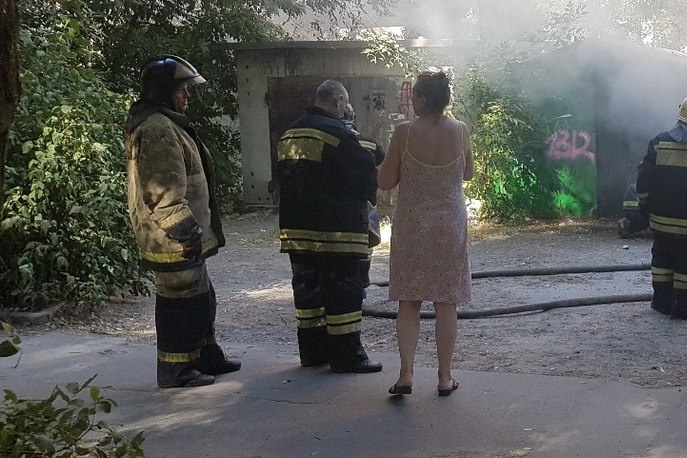 Возгорание произошло в Октябрьском районе города Возгорание произошло в Октябрьском районе города