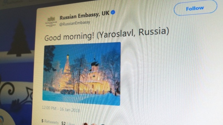Российское посольство пожелало британцам доброго утра по-ярославски