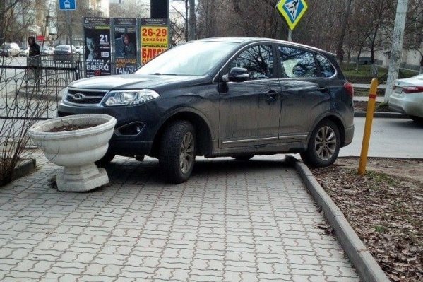 Автохам задел бампером клумбу Автохам задел бампером клумбу