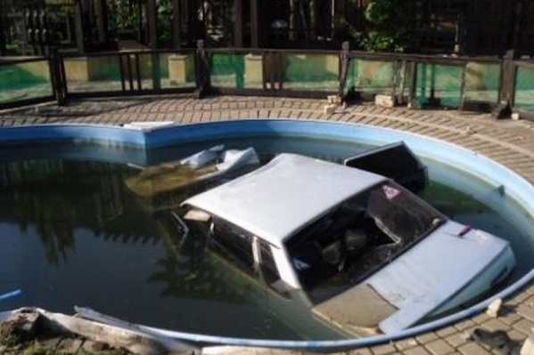 Водитель составил компанию хозяйке в бассейне не выходя из автомобиля Водитель составил компанию хозяйке в бассейне не выходя из автомобиля
