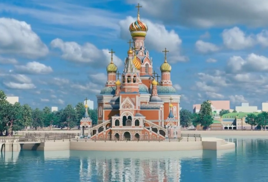 Один из первых эскизов Храма-на-воде.
Один из первых эскизов Храма-на-воде.
