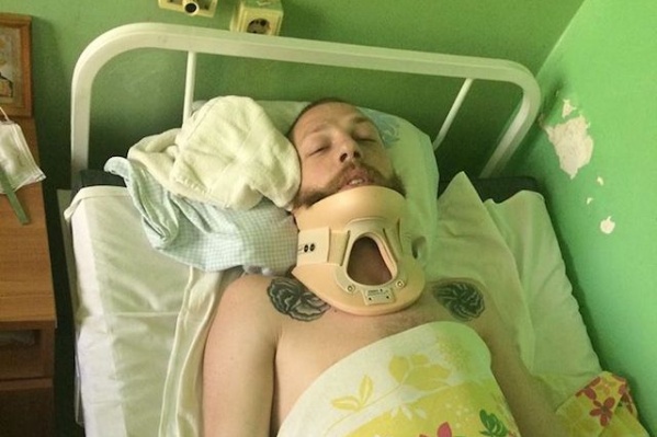 Андрей Зиновьев после поступления в больницу Андрей Зиновьев после поступления в больницу