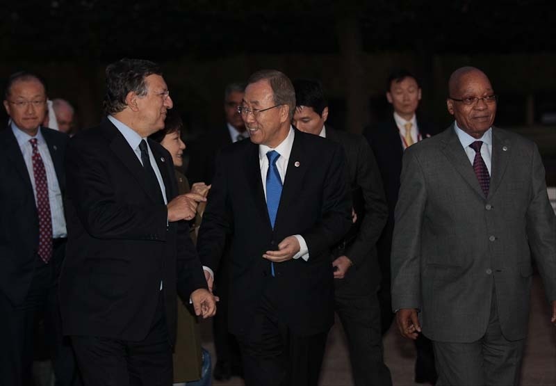 Председатель Европейской комиссии Жозе Мануэл Баррозу, Генеральный секретарь ООН Пан Ги Мун
