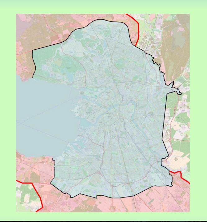 Разделение города на две зоны