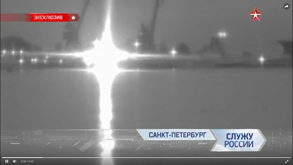 Видео с испытаниями нового оружия в Финском заливе телеканал опубликовал 10 марта 2019 года//кадр из видео телеканала "Звезда"