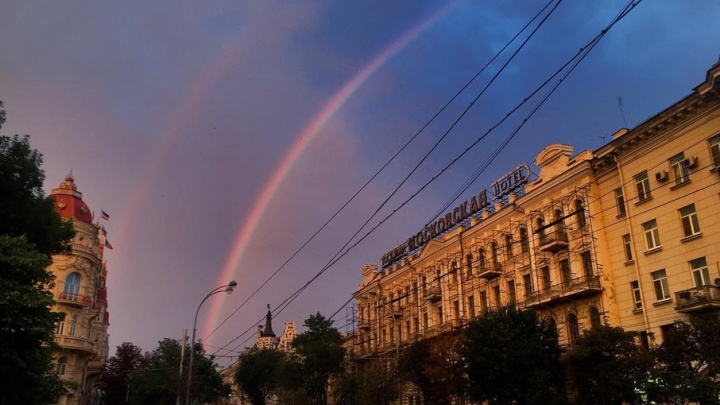 Двойная радуга над Ростовом поразила горожан