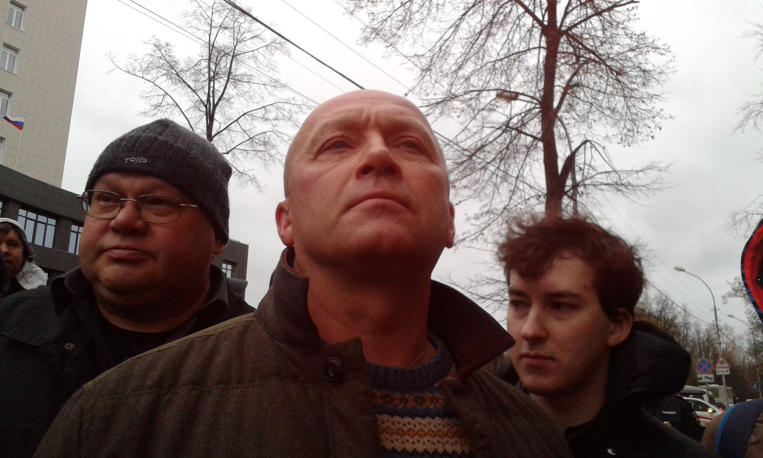 Игорь Аверкиев после протестной акции на эспланаде