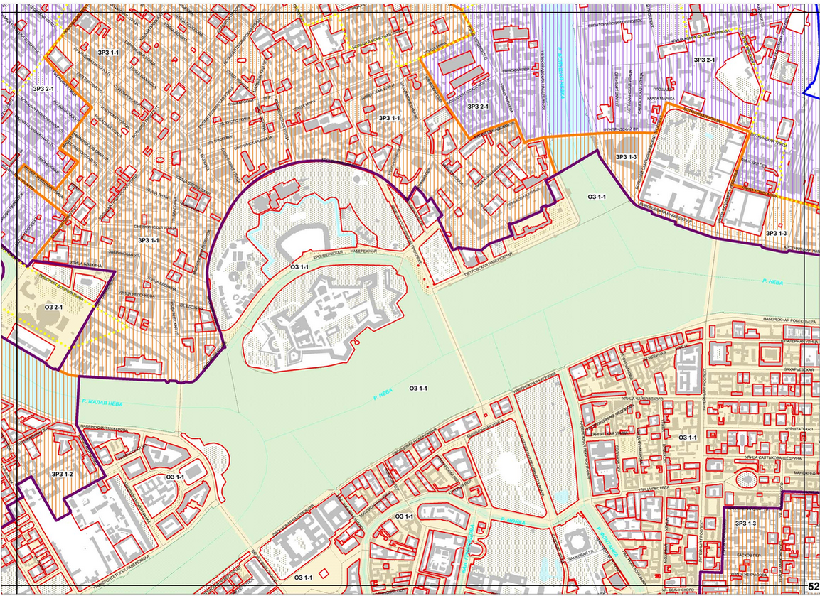 Карта петербурга охранные зоны