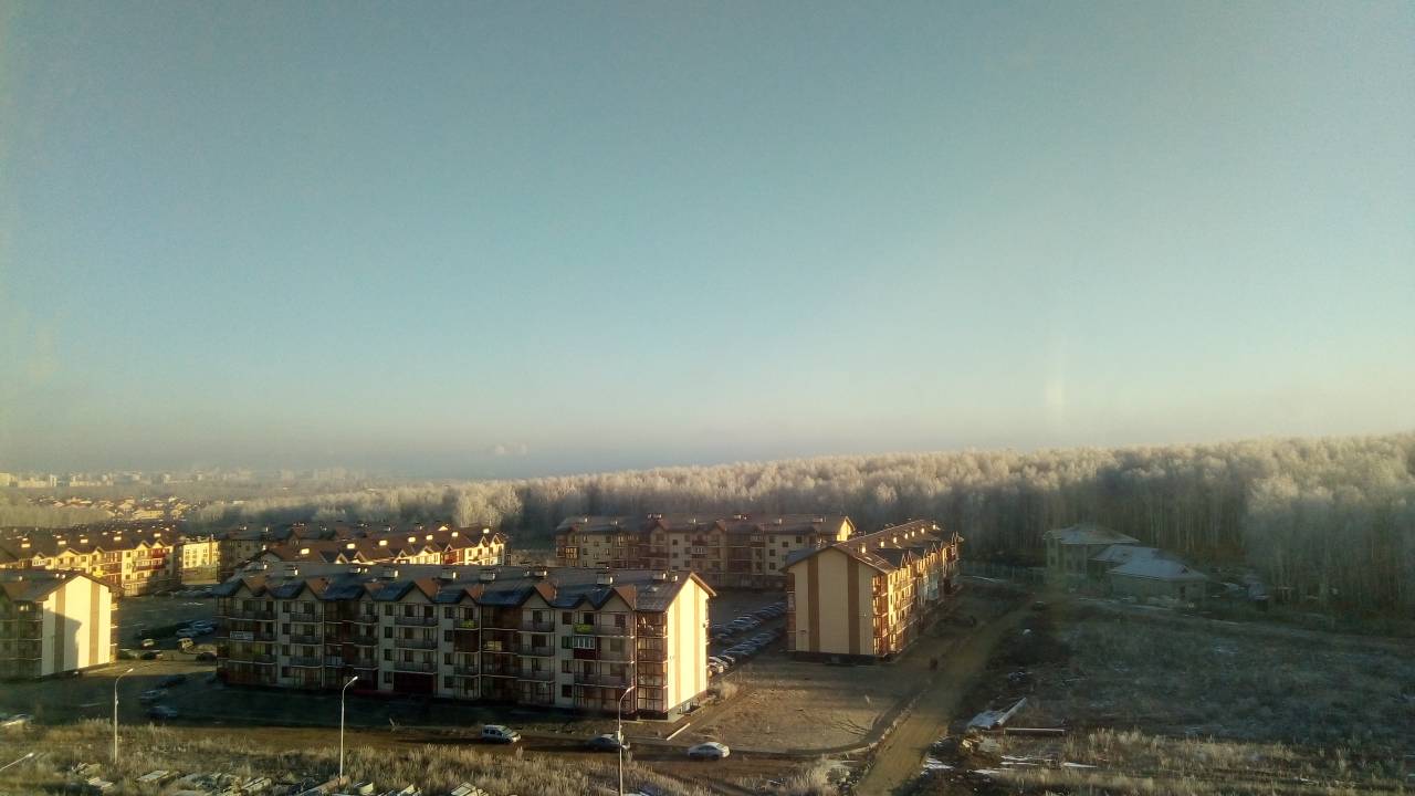 Район Сельмаша после того, как рассеялся утренний туман