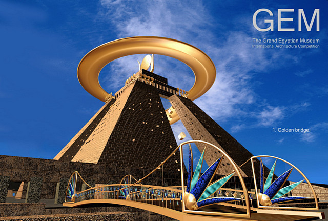 GEM/ Grand Egyptian Museum . Конкурсный проект. Каир. Авторы: А. Белянова, А. Петров, В. Санжаро