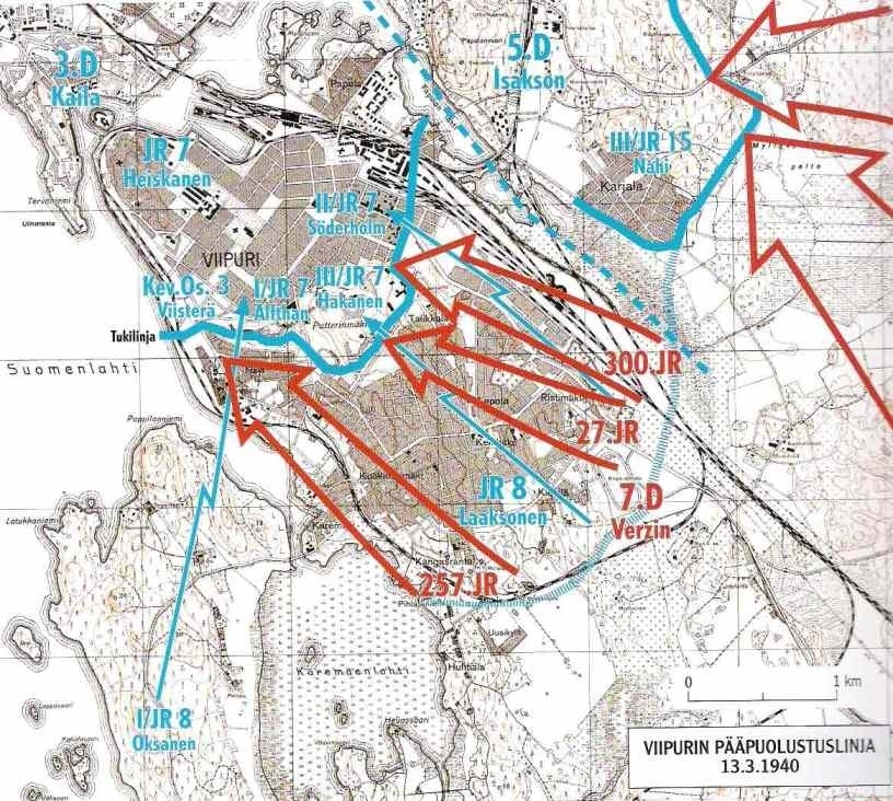 Карта боев под выборгом