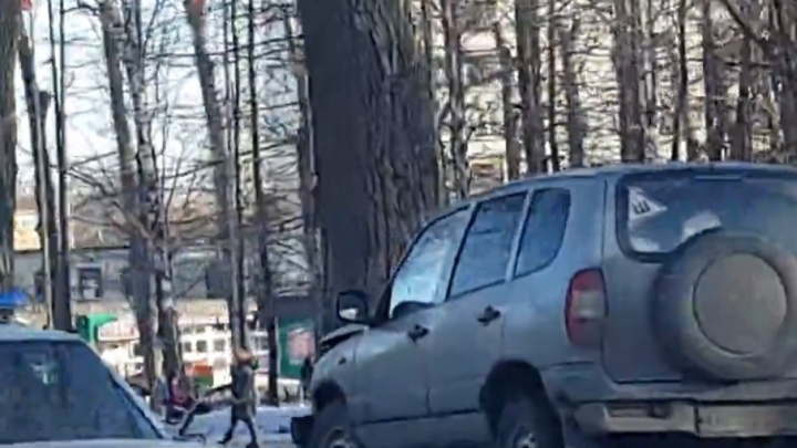 Водитель «Нивы» врезался в дерево неподалеку от парка Гагарина