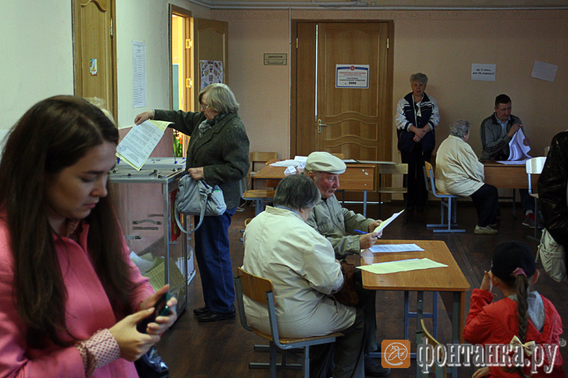 Один из избирательных участков Фрунзенского района