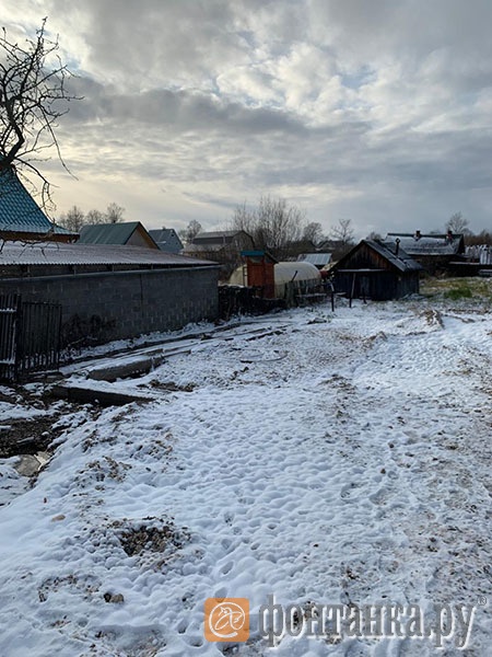 участок Наталии Огурцовой после сноса ее дома