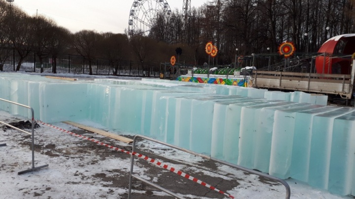 В пермском парке Горького установят ледяные горки и чашу-ловушку