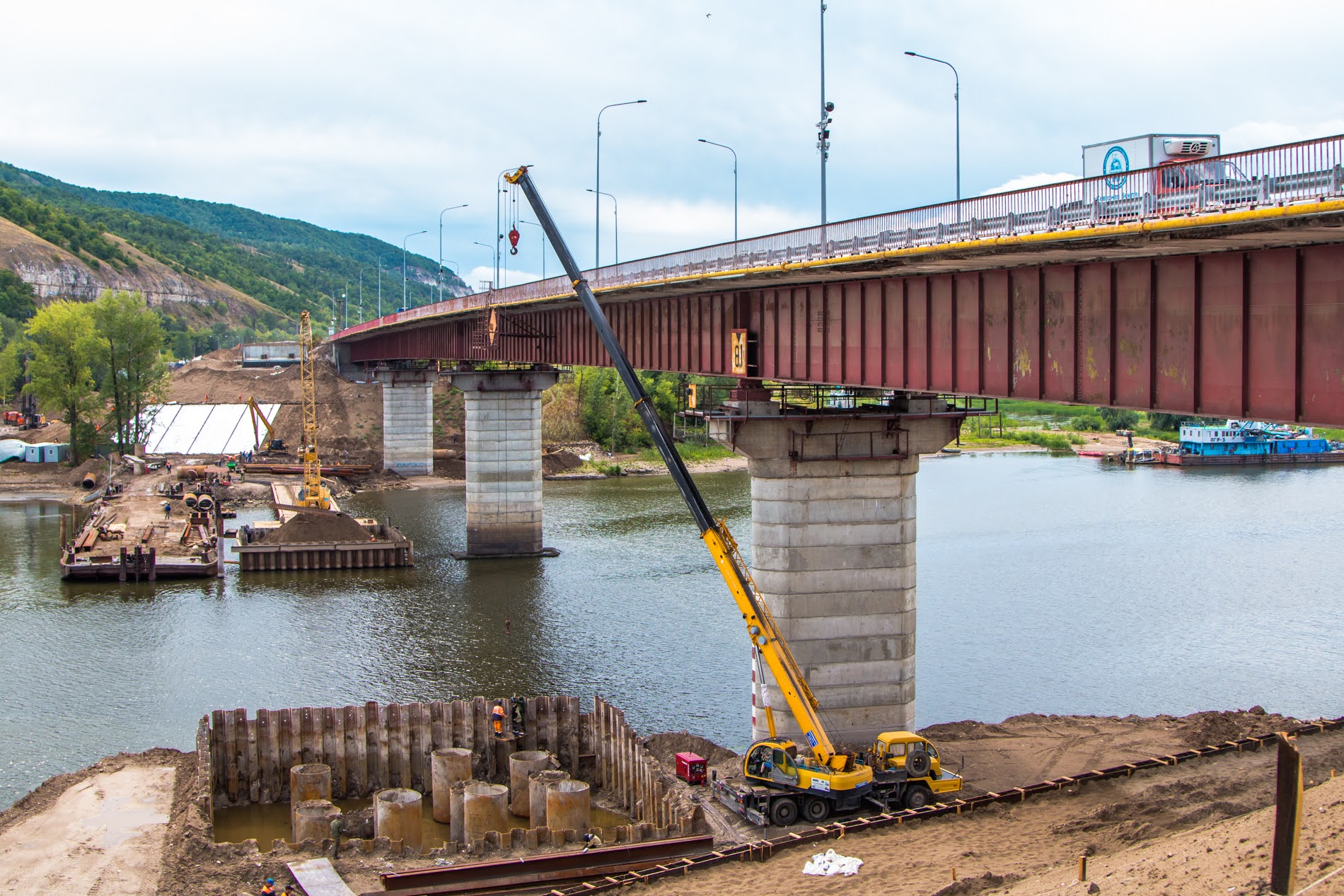 Строительство моста на Соку