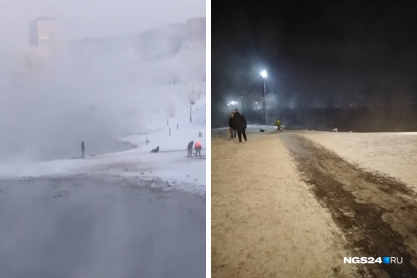 Выкат горки ведет к воде Выкат горки ведет к воде