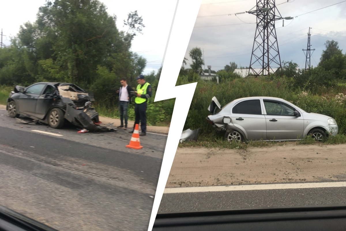 «В машине был ребёнок»: на Костромском шоссе три машины угодили в ДТП