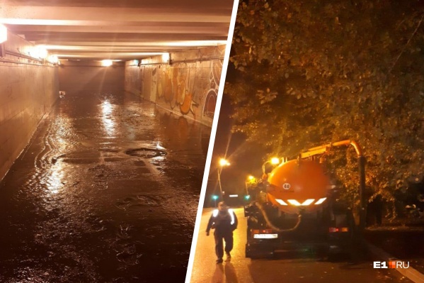 На место пригнали машину, чтобы откачать воду На место пригнали машину, чтобы откачать воду